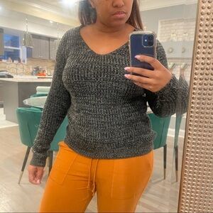 SO Heritage Grey Tie detail sweater